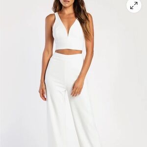 Elegant White Women's Jumpsuit